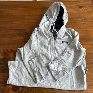 Womens medium gray llbean light weight hooded sweatshirt